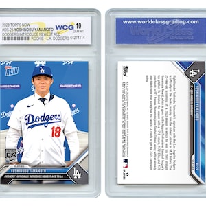 2023 Topps nu YOSHINOBU YAMAMOTO L.A. Dodgers Rookie Card #OS25 Graded Gem Mint 10 - snel gratis verzending naar de VS.