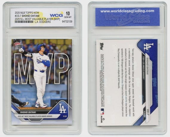 2025 MLB Topps Now カード #OS-7 大谷翔平 最優秀選手 MVP - グレー 