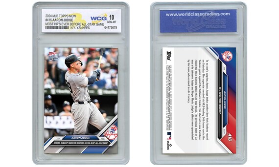 2024 Topps Now AARON JUDGE Card #416 Most NY Yankees Home Runs Ever Before  All Star Game - Graded Gem Mint 10 - Fast Free Ship to U.S.