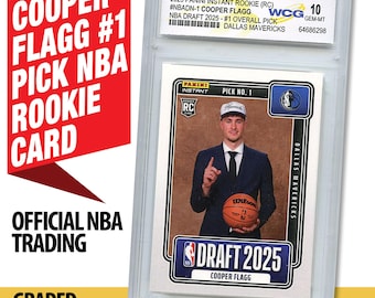 2025 Panini #NBADN-1 Cooper Flagg NBA #1 Draft Pick Rookie Card Mavericks - Graded Gem Mint 10