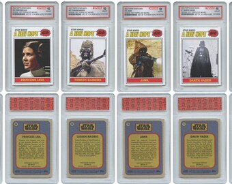 STAR WARS TOPPS Rare 1977 Card Designs - All Graded Gem Mint