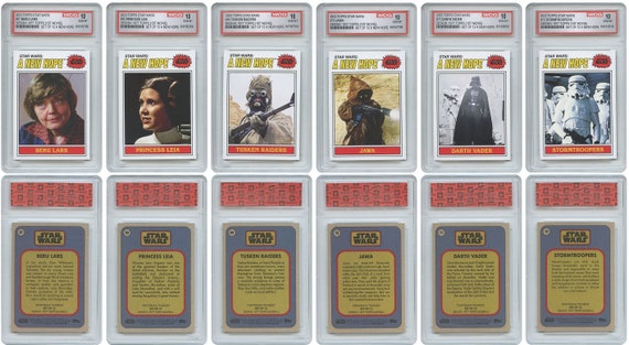 1977年製!STAR WARSカード·9枚セット① 1977 Topps Star Wars Blue Series 1 Uncut / Cut Sheet