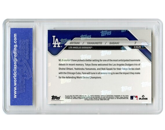Topps Now Card #7 Shohei Ohtani, Yoshinobu Yamamoto, Roki