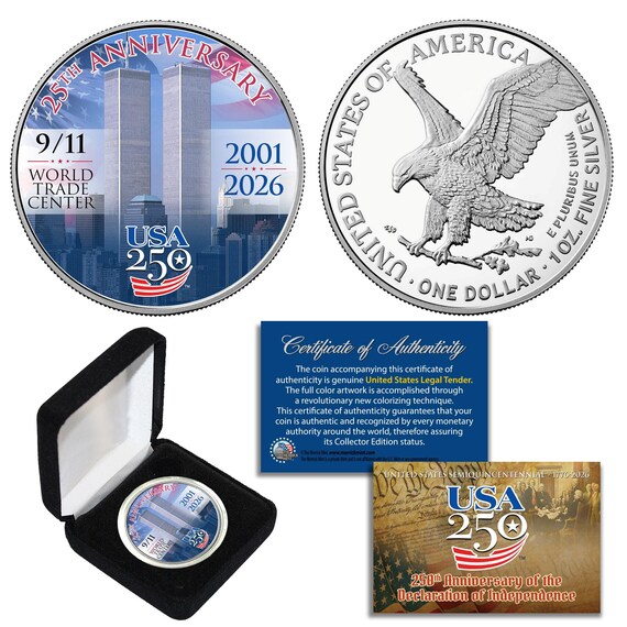 アメリカ合衆国 9/11記念銀貨 25th Anniversary of 9/11 September 11th - World Trade Center