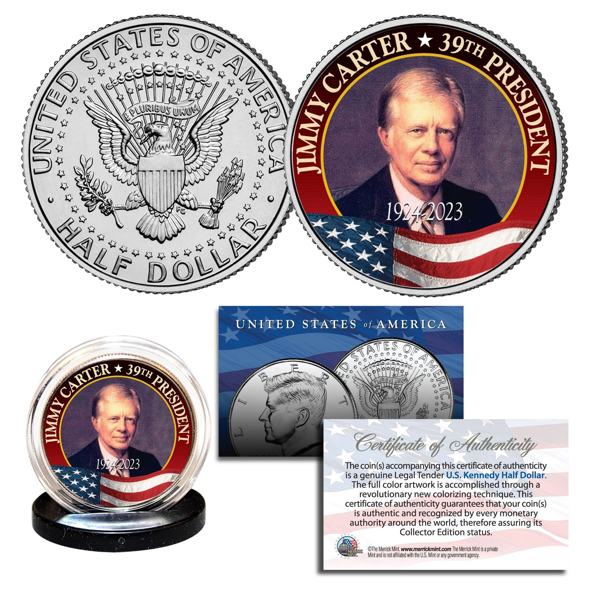 CYBER PRESIDENT TRUMP Donald Moneta d'argento antica da 1 Oz 1$ USA