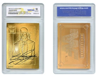 1991-92 Classic UNDERTAKER WWF Wrestling RC Gold Card Signature Edition Gem-Mint 10 - Livraison rapide gratuite aux États-Unis