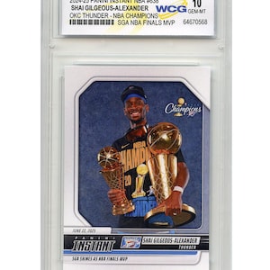 2025 Panini Card #638 Shai Gilgeous-Alexander SGA Oklahoma City Thunder NBA Finals MVP - Graded Gem-Mint 10