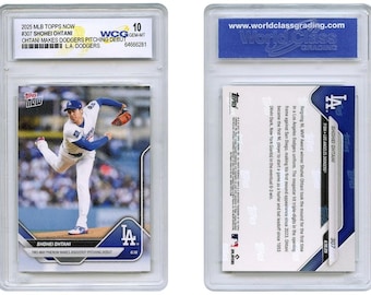 2025 Topps Now Karte #307 SHOHEI OHTANI Los Angeles Dodgers MLB Boxen Debut - Echte Gem-Mint 10
