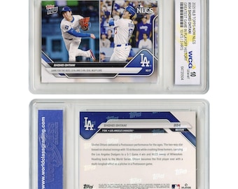 2025 Topps Karte #884 SHOHEI OHTANI "Größestes Spiel der Playoff-Geschichte" Graded Gem Mint 10