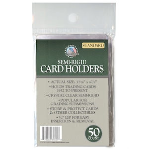 Porte-cartes semi-rigides Économisez et protégez Taille STANDARD - Idéal pour le classement - 50 Count - Expédié rapidement et gratuitement aux États-Unis