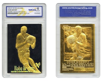 Kobe Bryant 1996-97 23KT Skybox EX-2000 ''Black Gold* Rookie Card - Graded Gem Mint 10