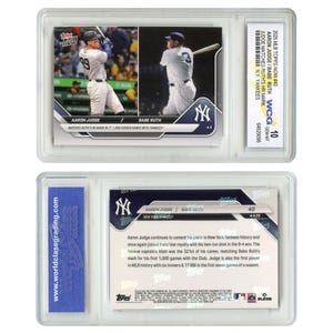2025 Topps Now Aaron Judge Matches BABE RUTH Home Run Mark NY Yankees Card #40 Graded Gem-Mint 10