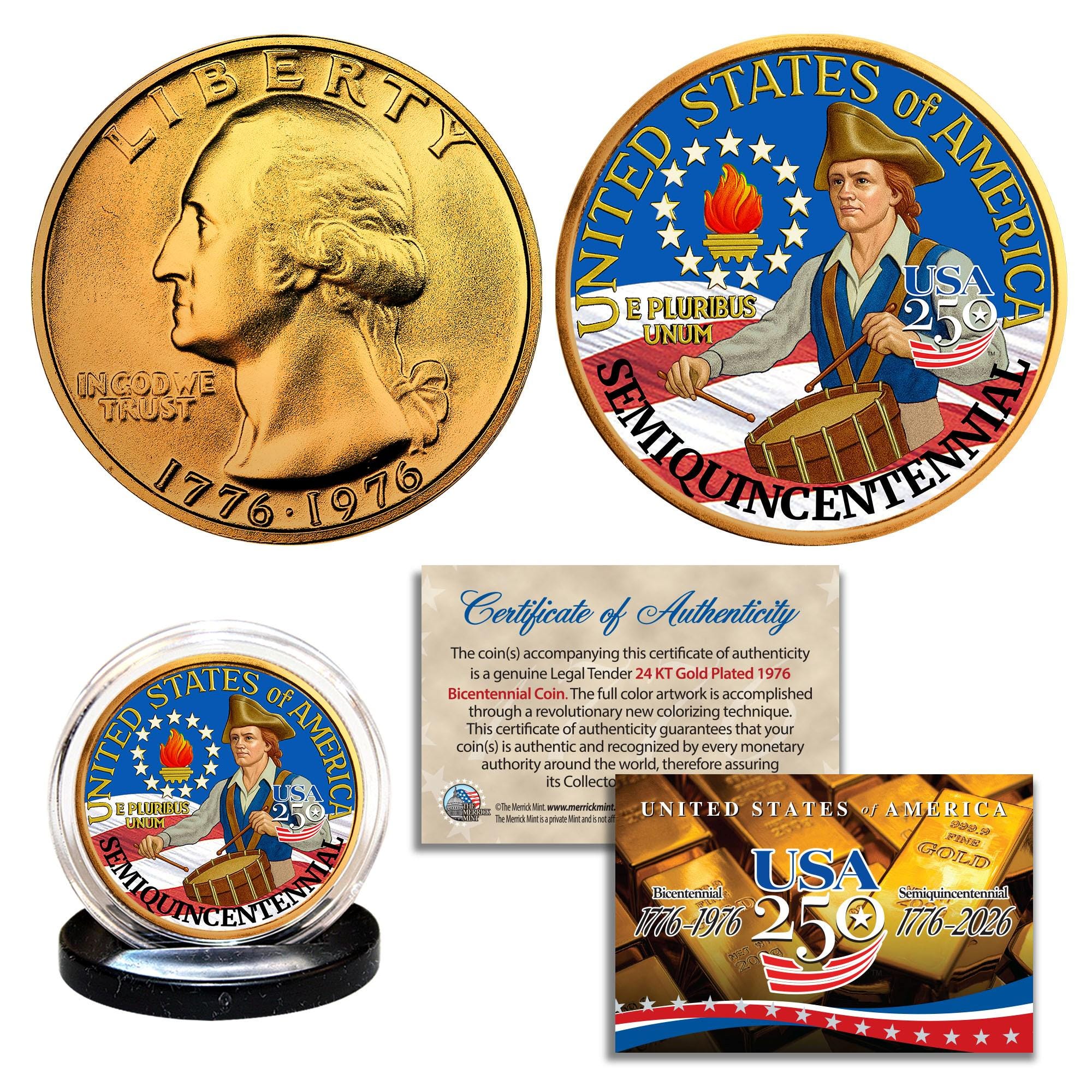 Bicentennial quarter coin 1776 1976 - Etsy 日本