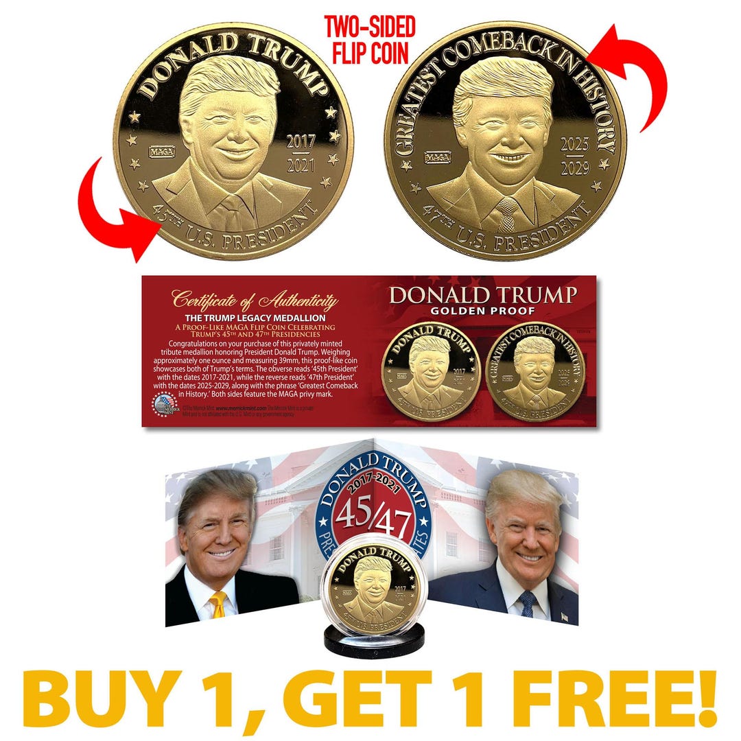1つ買うと1つ無料 - ドナルド・トランプ第45代/第47代大統領 1オンス