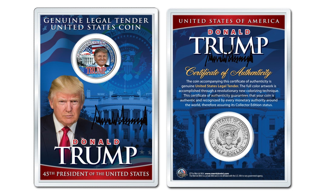 DONALD TRUMP 45° PRESIDENTE 2016 UFFICIALE USA JFK Moneta Mezzo - Foto 8