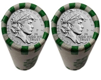 1776-2026 Emerging Liberty Dime Set med 2 rullar P och D Mints, Brilliant Ocirkulerad, America 250