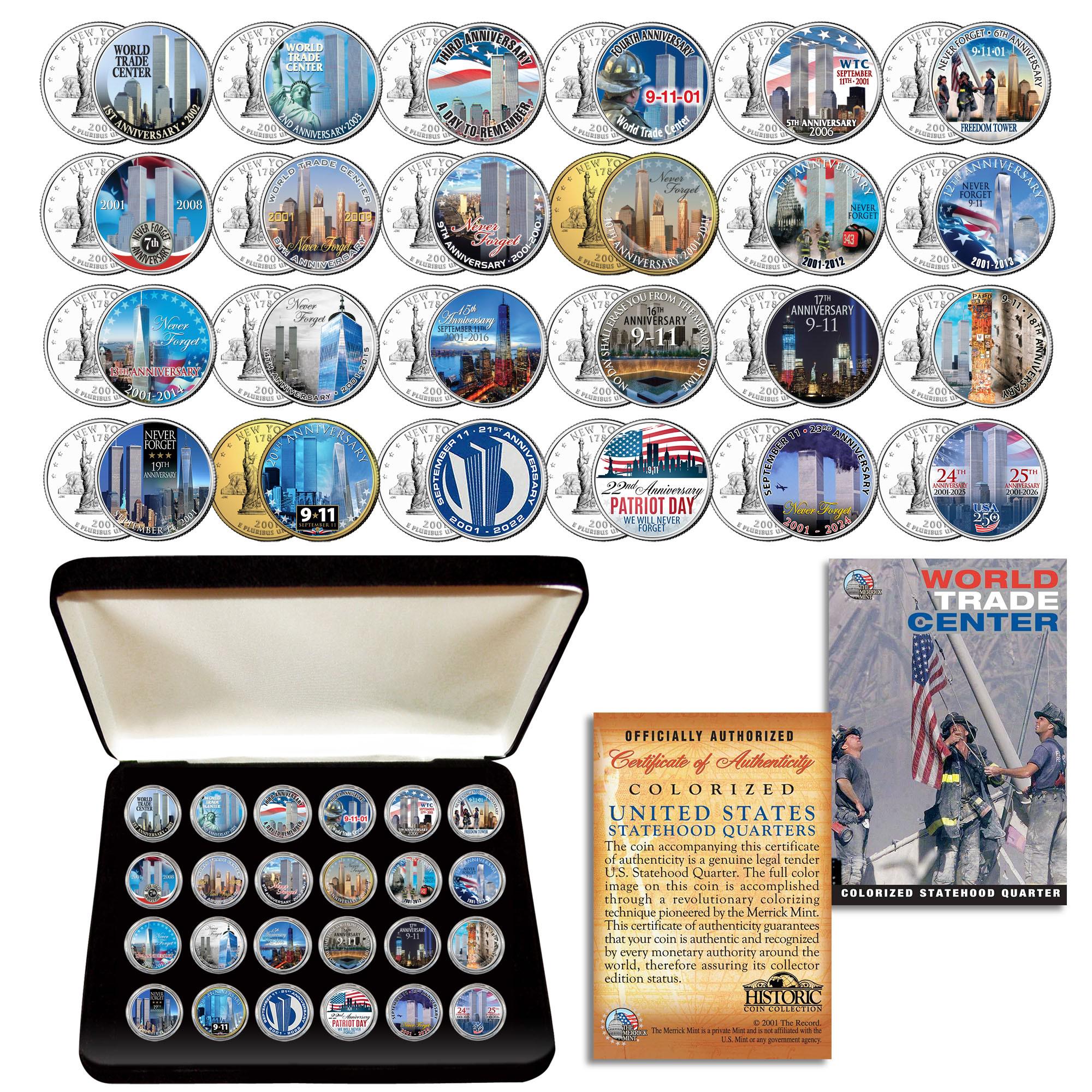 NEWS 20th Anniversary NEWSpace 11点セット 9-11 World Trade Center Anniversary New York Quarters 24 Piece Set