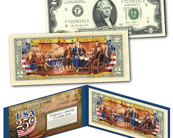 1776-2026 Banner Editie * Amerika's 250e verjaardag * Onafhankelijkheidsverklaring 250e verjaardag biljet van 2,00 dollar