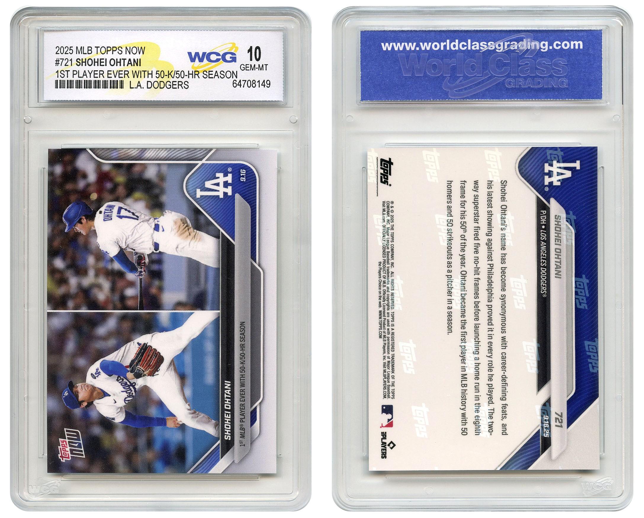 2025 Topps Now MLBカード #721 大谷翔平 史上初 50本塁打 / 50三振