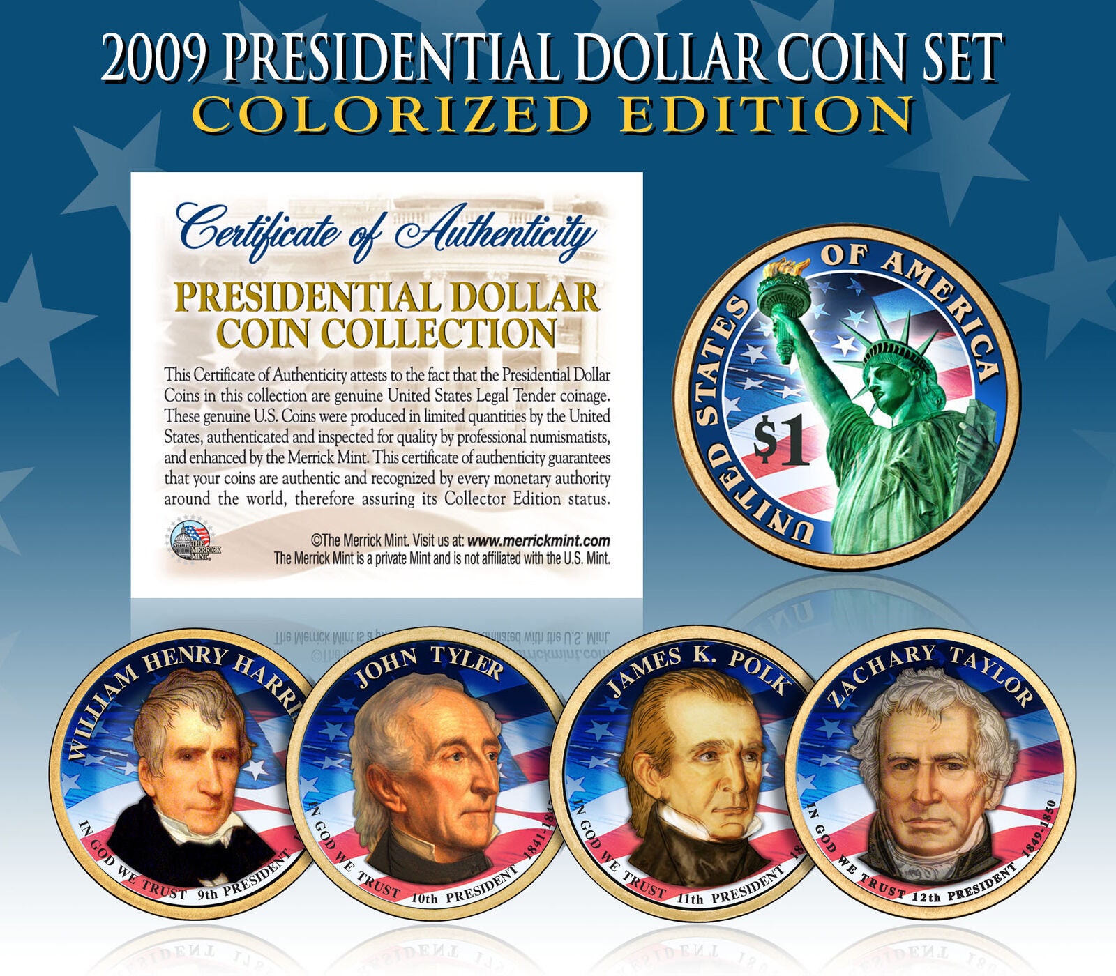 JFK ケネディ大統領 12インチフィギュア 切手 コイン トレカ まとめて Presidential One Dollar 2-sided COLORIZED President Coin