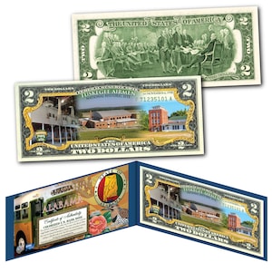 ALABAMA through GEORGIA - National Parks on Genuine U.S. Currency 2.00 Bill - Choose Park