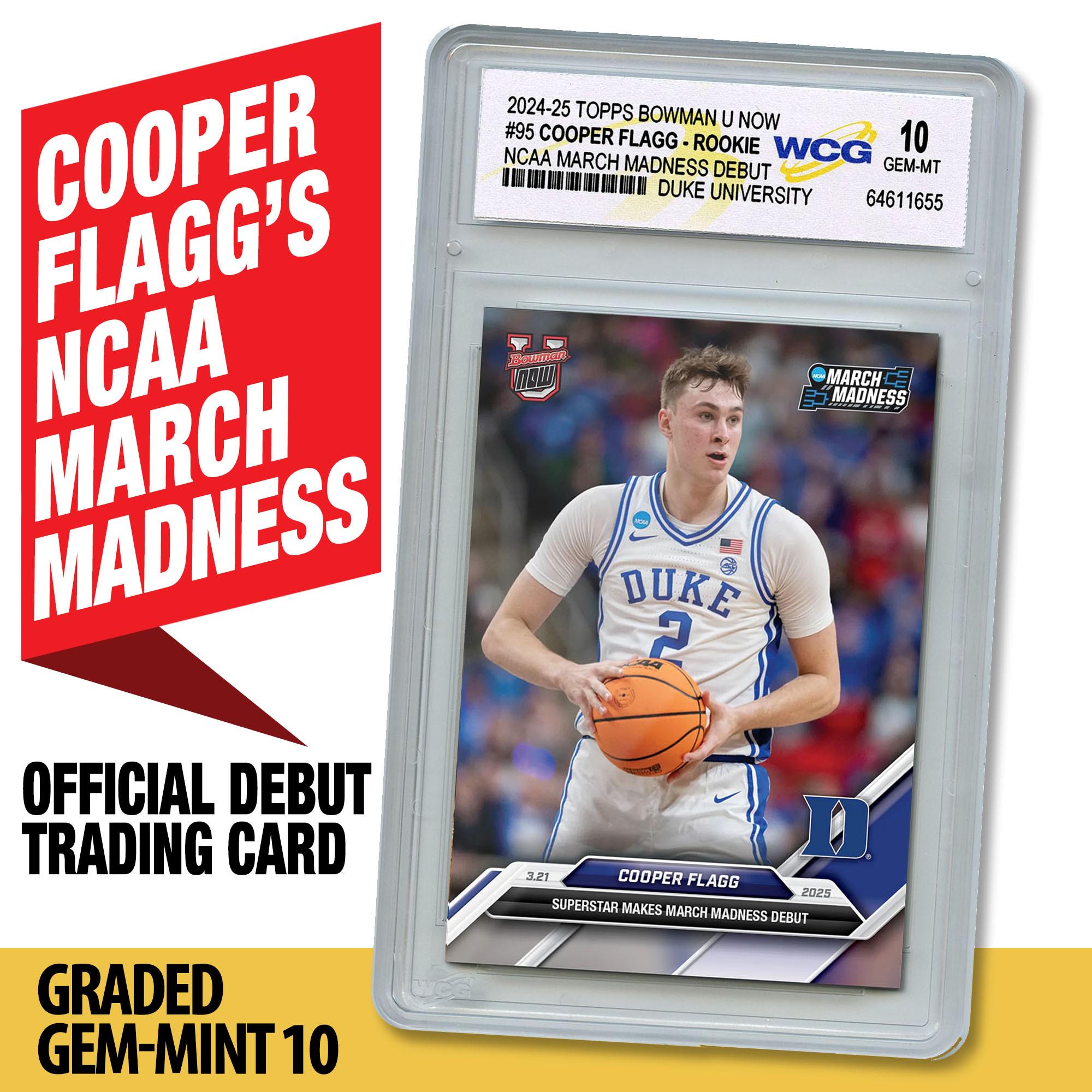 2024-25 Topps COOPER FLAGG Rookie Card #95 Duke NCAA Madness Debut