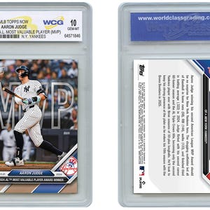 2024 Topps Now Aaron Judge Card # OS-5 MVP de la Ligue américaine 2024 - Meilleur joueur certifié Gemme Mint 10