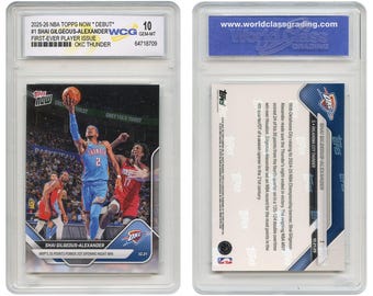 2025 NBA Topps Now Karte #1 Shai Gilgeous-Alexander "SGA" - Einzelspieler Ausgabe - Graded Gem-Mint 10."