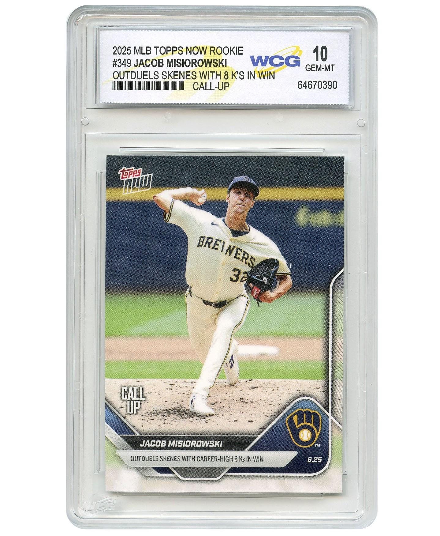 2025 MLB Topps ルーキーカード #349 ジェイコブ・ミシオロウスキー 