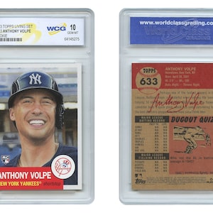 2023 Topps Anthony Volpe New York Yankees Rookie Card n. 633 - Gemma classificata come menta 10 - Spedizione veloce gratuita negli Stati Uniti