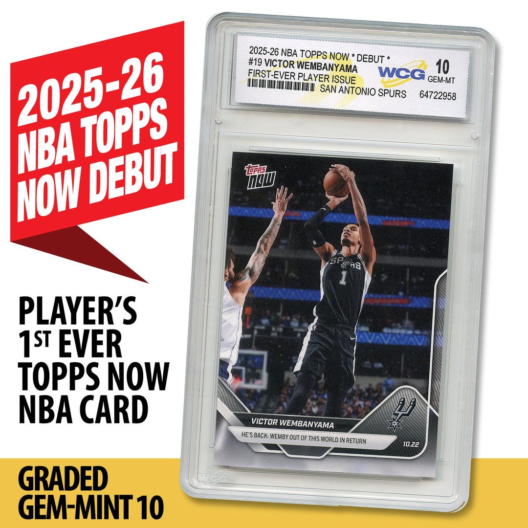 victor wembanyama graded cards PSA 10 Rookie Basketball Card Mystery Pack 162412. 2025-26 NBA Topps Now Debut