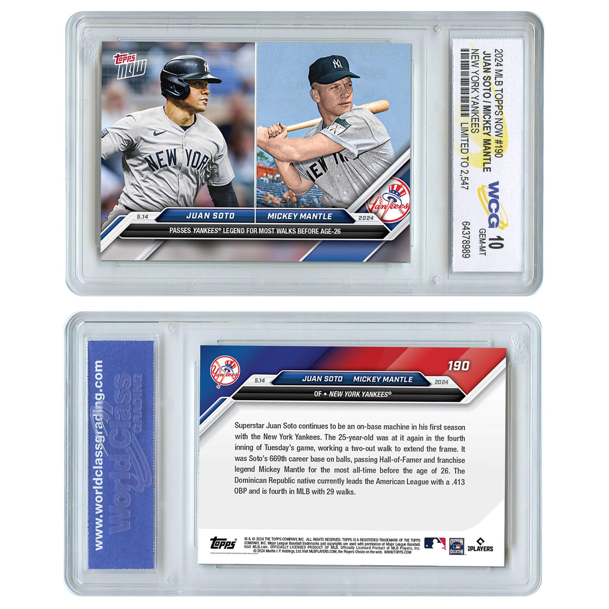 2024 Topps Now フアン・ソト / ミッキー・マントル NY 2024 Topps Now フアン・ソト / ミッキー・マントル NY
