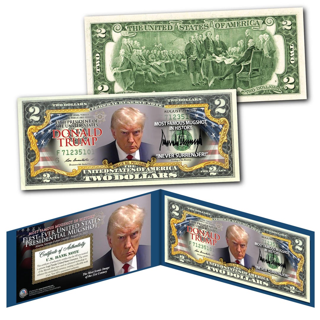 Donald Trump Mike Pence Photo Official Donald Trump & Mike Pence President VP Photo Printed On US $2 Bill – Uncirculated Uncirculated Collectible Currency - Foto 4