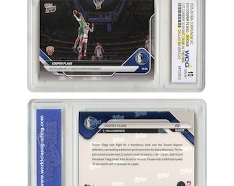 2025-26 NBA Topps #28 クーパー・フラッグ 史上初の20ポイントゲームルーキーカード - グレーデッドジェムミント 10