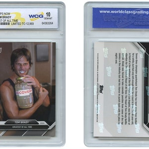 2024 Topps Now Cartão Tom BRADY # TB-1 "O Maior de Todos os Tempos" GOAT Classificado Gem Mint 10 - Envio Rápido e Gratuito para os EUA