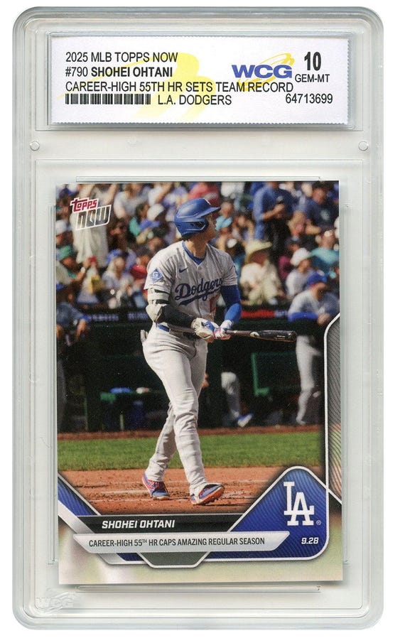 2025 Topps Now #790 SHOHEI OHTANI Los Angeles Dodgers Career High