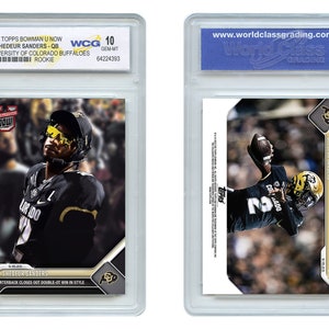 ORIGINAL 2023 Shedeur Sanders QB Topps Colorado Buffaloes Rookie Card #5 - Graded Gem Mint 10 - Schnell Kostenloser Versand in die USA