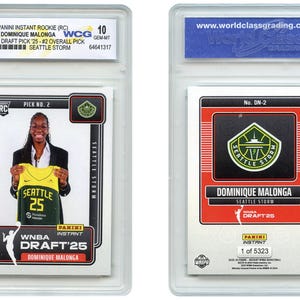 Panini Dominque Malonga WNBA Pick #2 Rookie Card #DN-2 WEMBY - Classificado como Gem Mint 10