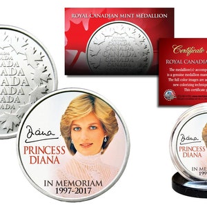 PRINCESS DIANA 1997-2017 20th Anniversary Royal Canadian Mint Coin &quot;PORTRAIT&quot; Edition - Ships to U.S. Free and Fast