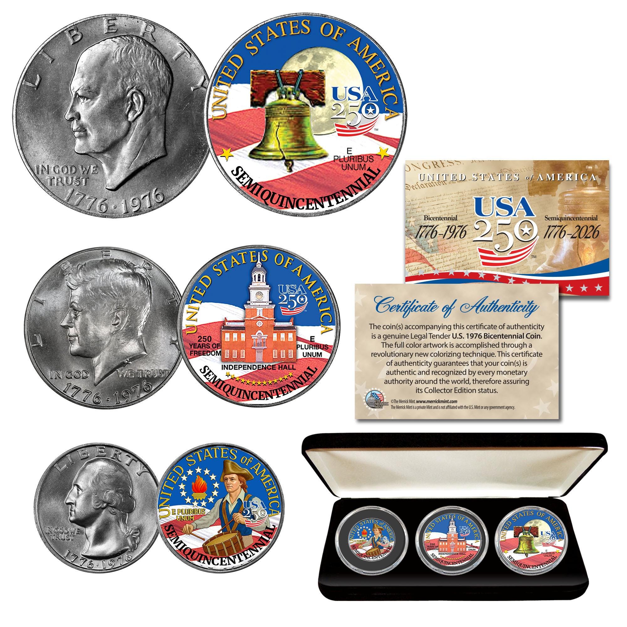 アメリカ合衆国バイセンテニアル3枚セット 1976 bicentennial coin set - Etsy 日本