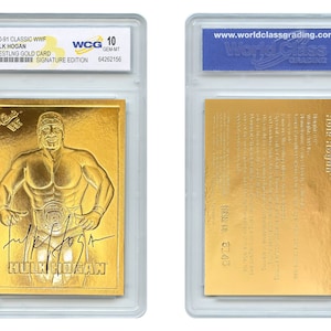 1990-91 Classic HULK HOGAN WWF Wrestling Gold Card Signature Edition Gem-Mint 10 - Envío rápido y gratuito a EE. UU.