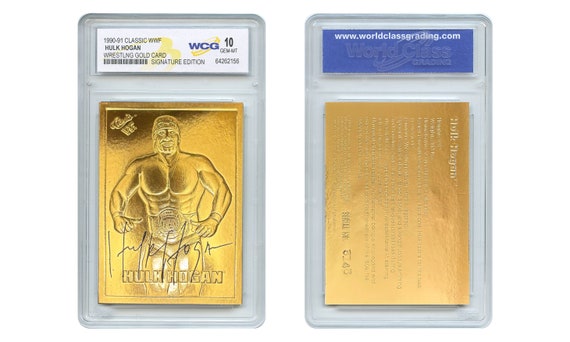 1990-91 Classic HULK HOGAN WWF Wrestling Gold Card Signature