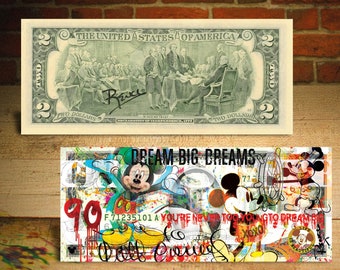 rencyサイン入り マクドナルド 2ドル札 2ドル紙幣 Banksy マック rency-art-nyc-subway-car-