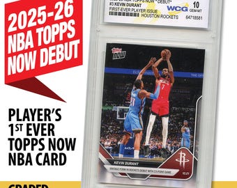 2025-26 NBA Topps Now Debut Card #3 KEVIN DURANT 1st Player Issue Graded Gem Mint 10