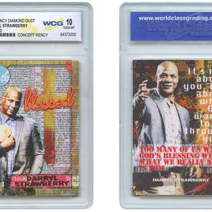 2021 DARRYL STRAWBERRY Blessed Diamond Dust Rency Konzept-Karte - Schneller kostenloser Versand nach USA