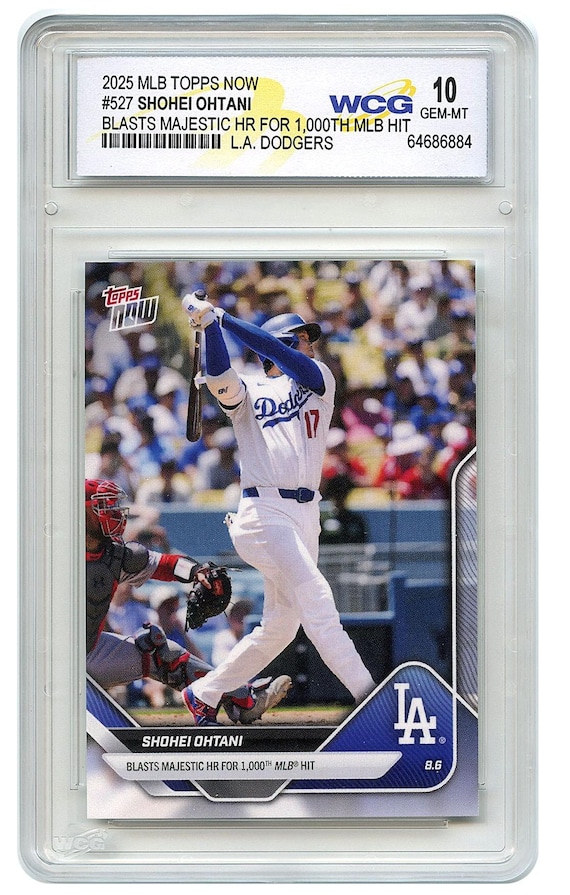 Topps Now Card #527 SHOHEI OHTANI Blasts Home Run for 1,000th MLB