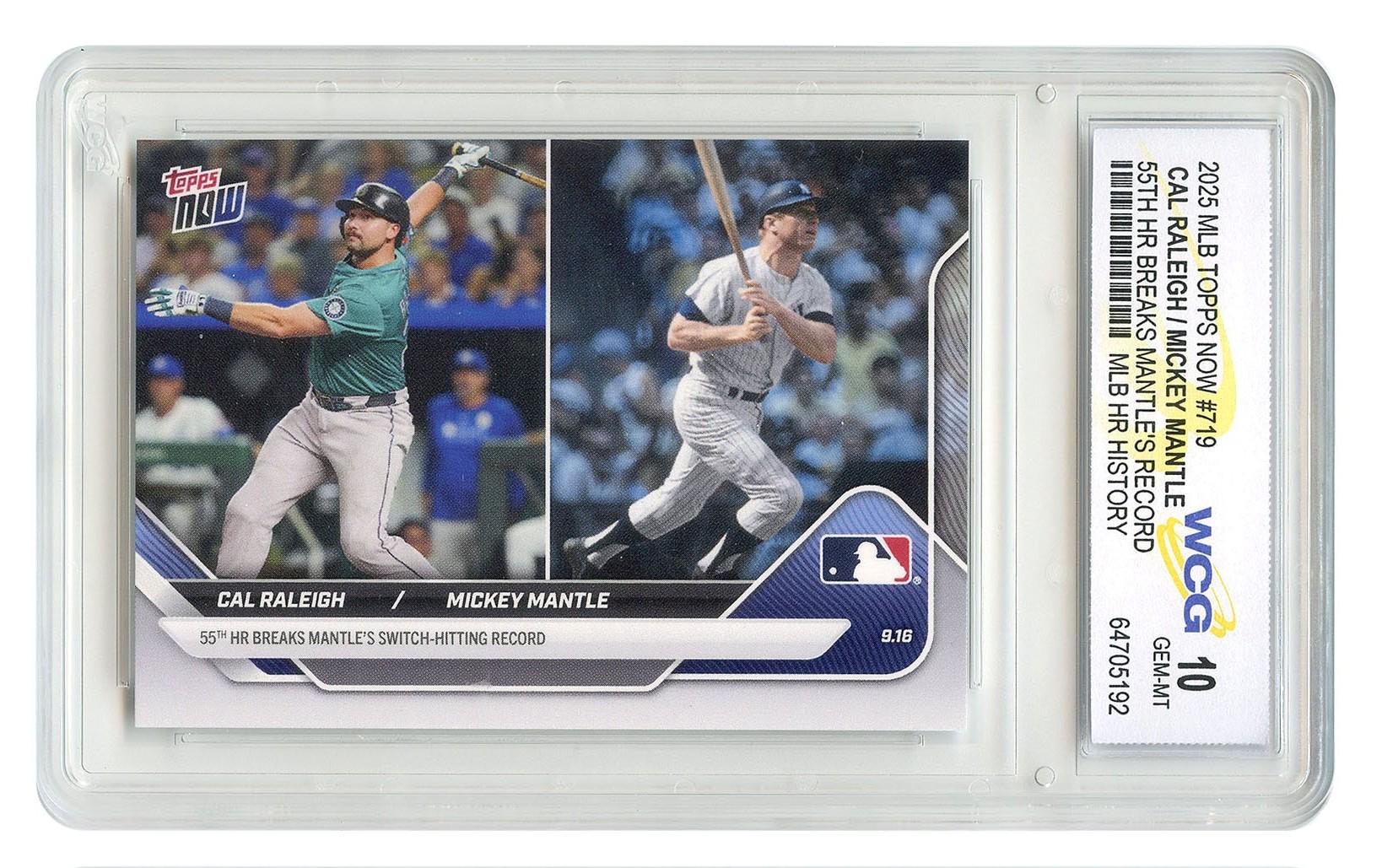 2025 Topps Now MLB #719 Cal Raleigh 55th Home Run Breaks Mickey 