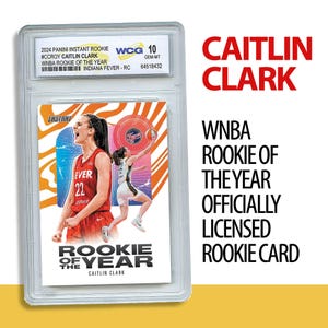 2024 WNBA Panini Caitlin CLARK Rookie of the Year Rookie Card #CCROY Gem-Mint 10 - Fast Free Ship to U.S.