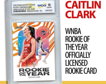 Tarjeta de novato del año Caitlin CLARK de Panini de la WNBA 2024 #CCROY Gem-Mint 10 - Envío rápido y gratuito a EE. UU.