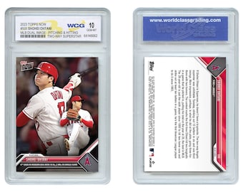 Cartão original 2023 MLB Topps Now SHOHEI OHTANI Two-Way Superstar #505 - Classificado como Gem Mint 10 - Envio rápido e gratuito para os EUA.